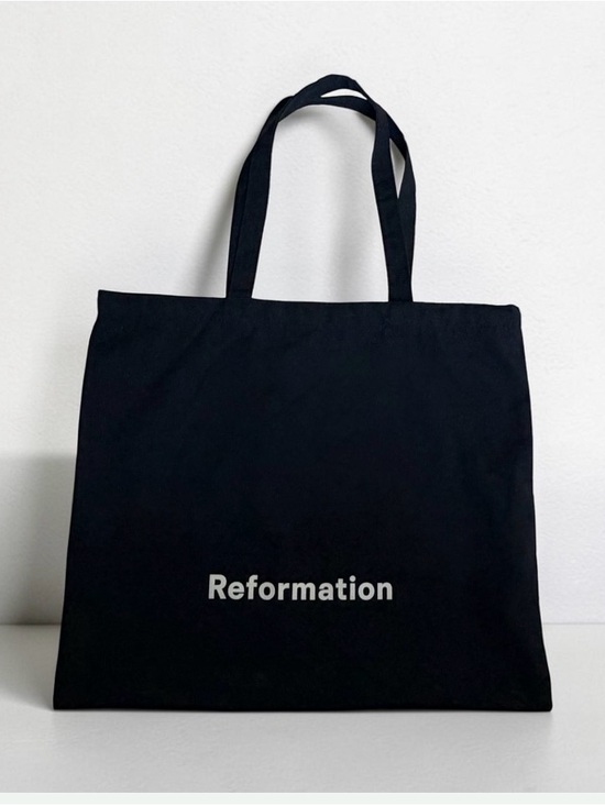 Reformation Handbags - Reformation Black Canvas Logo Tote